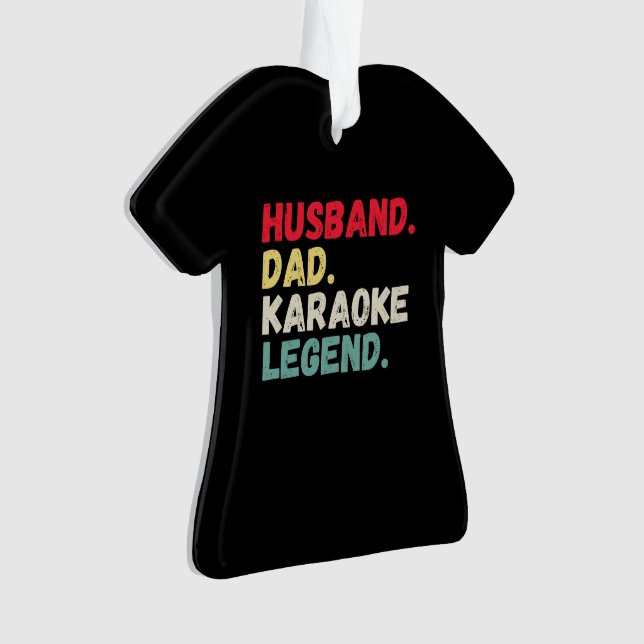 Husband dad karaoke legend vintage Christmas Ornam Ornament (Front)