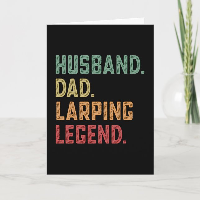 Husband Dad Larping Legend larp Card (Front)