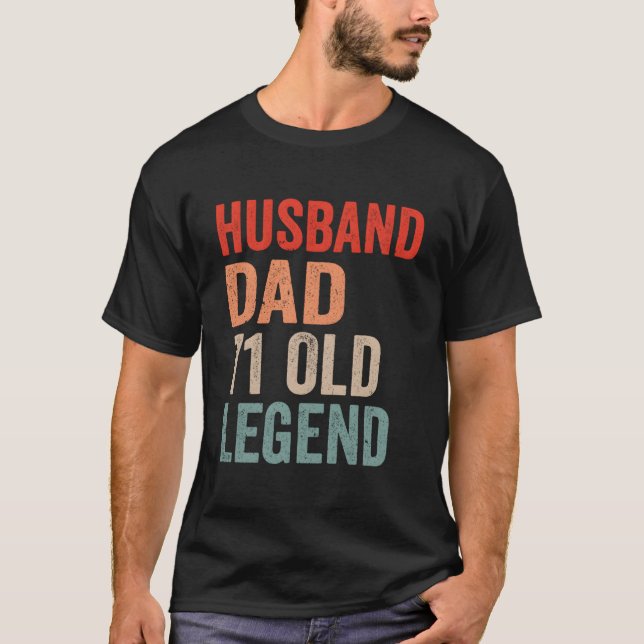 Husband Dad Legend 71St 71 Fathers Day T-Shirt (Front)