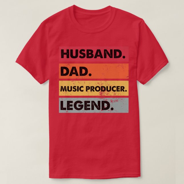 Husband Dad Music Producer Making Beats Beat Maker T-Shirt (Design Front)