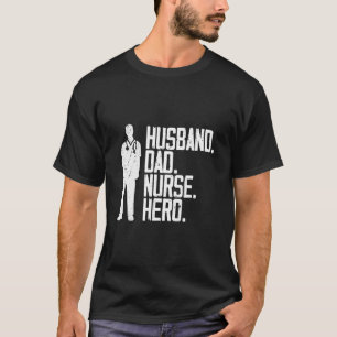 Husband Dad Nurse Proud Nurse Father Retro Vintage T-Shirt