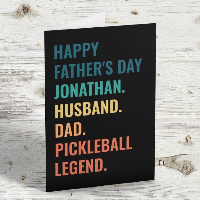 Husband Dad Pickleball Legend Custom Father's Day Holiday Card (Creator Uploaded)