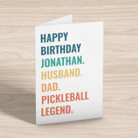 Husband Dad Pickleball Legend Custom Name Birthday