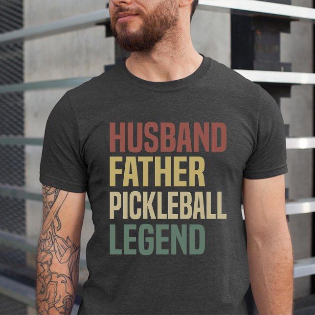 Husband Dad Pickleball Legend | Retro Pickleball T-Shirt (Husband Dad Pickleball Legend | Retro Pickleball T-Shirt)