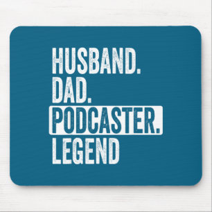 Husband Dad Podcaster Legend For Graphic Art Mouse Mat