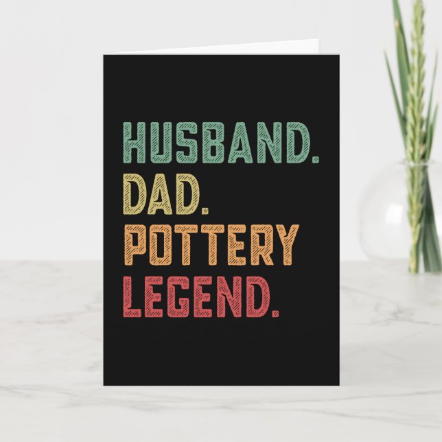 Husband Dad Pottery Legend Archaeology Card (Front)
