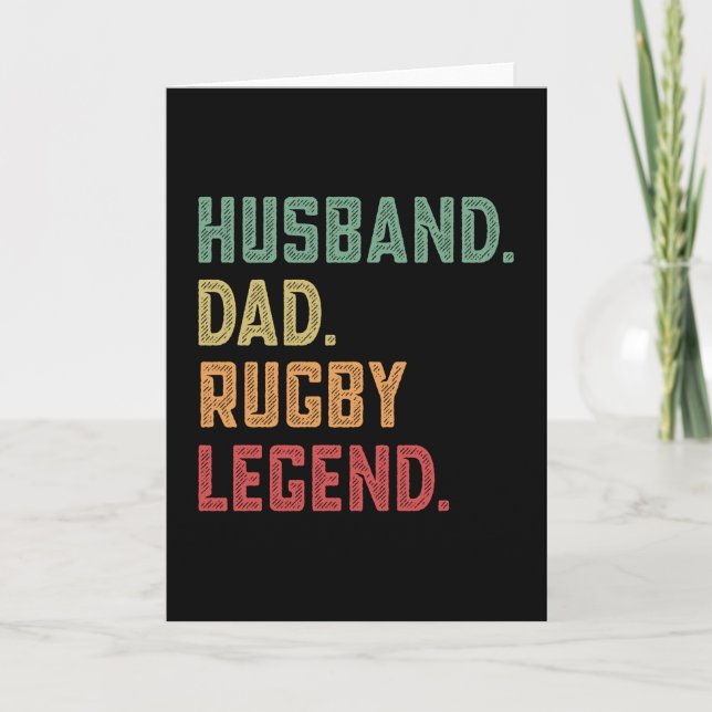 Husband Dad Rugby Legend sports Card (Front)