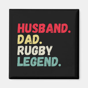 Husband dad rugby legend sports vintage funny magnet