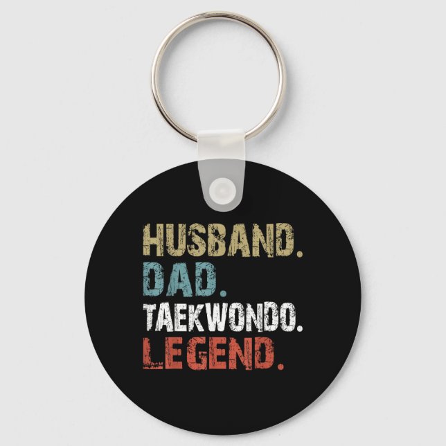Husband Dad Taekwondo Legend Key Ring (Front)