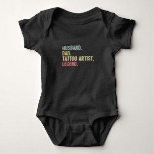 Husband Dad Tattoo Artist Legend Mens Vintage Baby Bodysuit