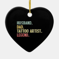 Husband Dad Tattoo Artist Legend Mens Vintage