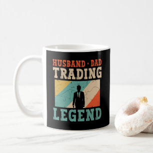 Husband Dad Trading Retro, Day Trader Stock Market Coffee Mug