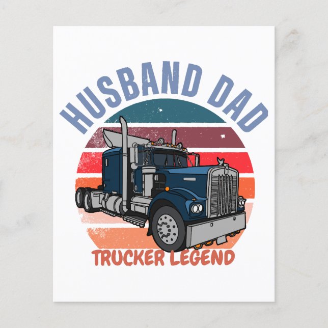 Husband Dad Trucker Legend  (Front)