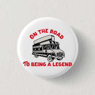 Husband dad trucker legend 3 cm round badge