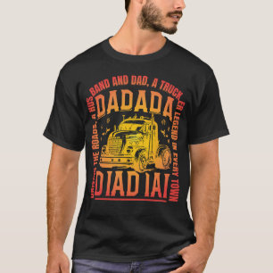husband dad trucker legend colorful design T-Shirt