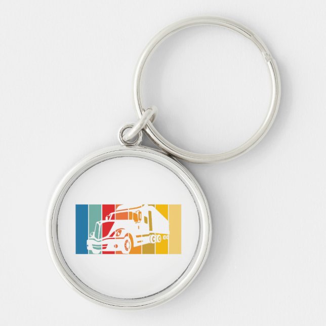 Husband Dad Trucker Legend Funny Truck Driver Truc Key Ring (Front)