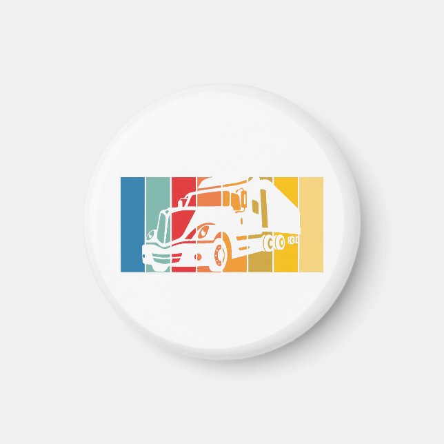 Husband Dad Trucker Legend Funny Truck Driver Truc Magnet (Front)