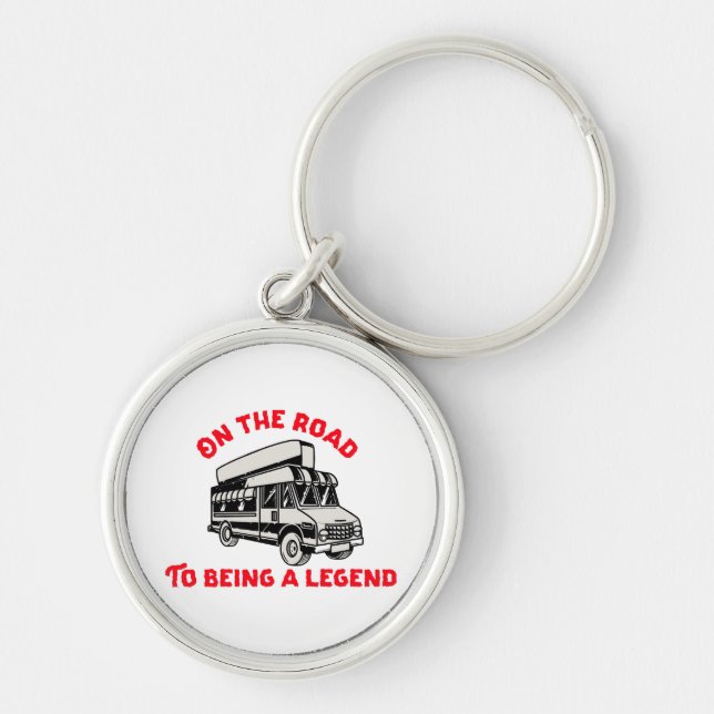 Husband dad trucker legend key ring (Front)