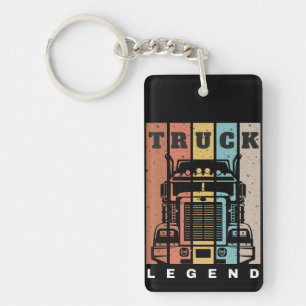 Husband Dad Trucker Legend Truck Key Ring