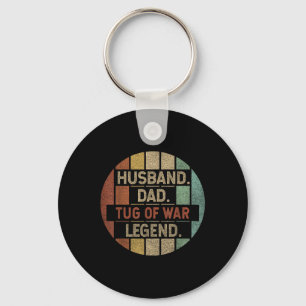 Husband Dad Tug Of War Legend Vintage Key Ring