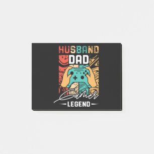 Husband Dad Video Game Legend Post-it Notes