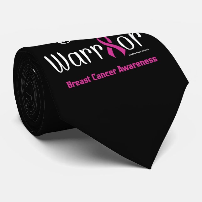Husband Dad Warrior...Breast Cancer Tie (Rolled)