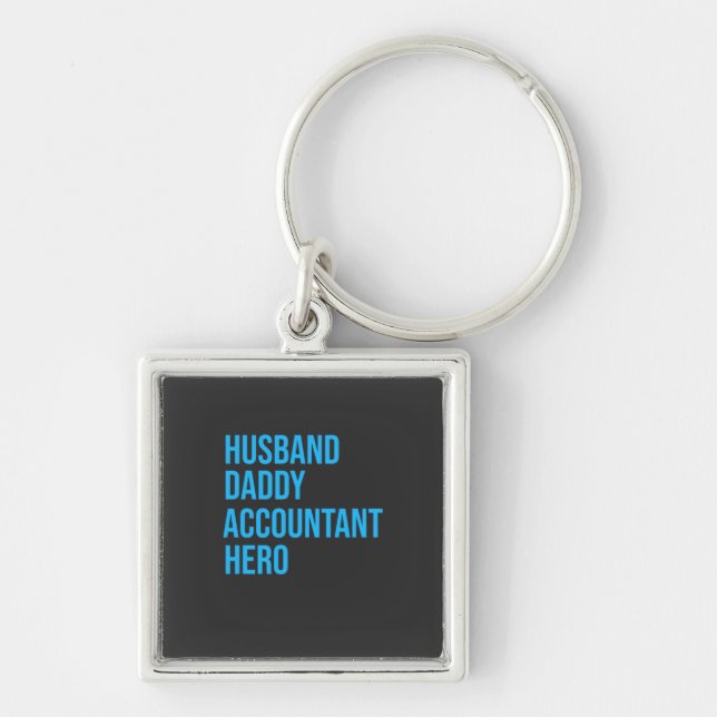 Husband Daddy Accountant Key Ring (Front)