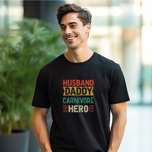 Husband Daddy Carnivore Hero Customisable T-Shirt