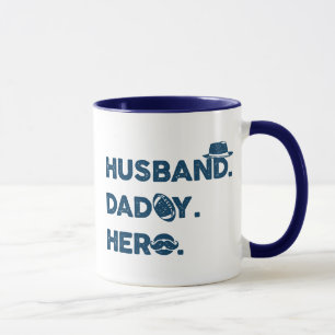Husband. Daddy. Hero. Retro Graphic Mug