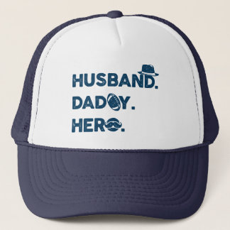 Husband. Daddy. Hero. Retro Graphic Trucker Hat