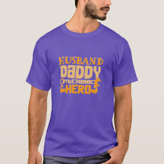 Husband Daddy Mechanic Hero Father Dad Vintage gir T-Shirt