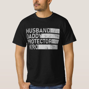 Husband Daddy Protector Hero Cool Father Dad T-Shirt