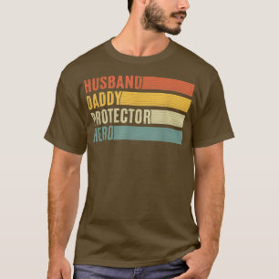 Husband Daddy Protector Hero Father's Day Vintage T-Shirt
