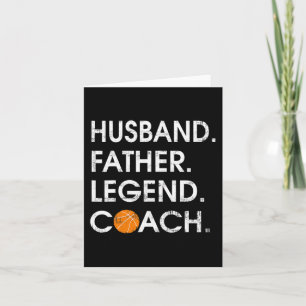 Husband Father Legend Coach Fun basketball Gift Card