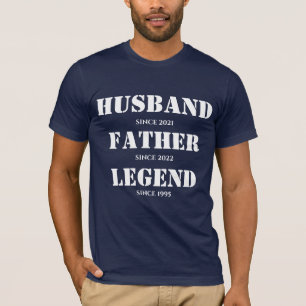 Husband Father Legend Custom Years Father's Day T-Shirt