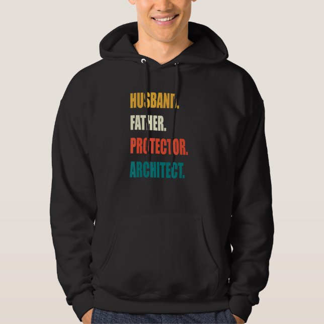 Husband Father Protector Architect Hoodie (Front)