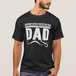 Husband Father Protector Hero Best Dad Ever Father T-Shirt