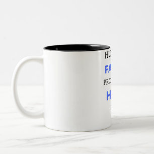 Husband Father Protector Hero bl Two-Tone Coffee Mug