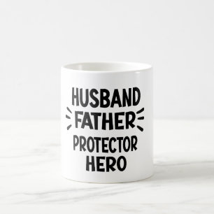 Husband Father Protector Hero Funny Father's Day Coffee Mug