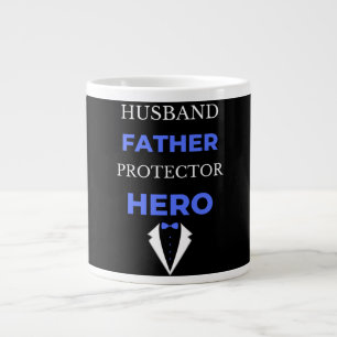 Husband Father Protector Hero Large Coffee Mug