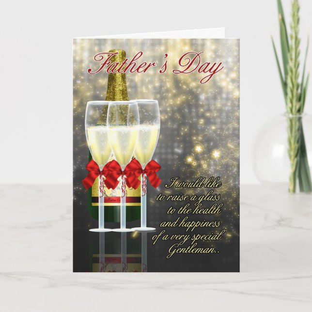 Husband - Father's Day Card - Champagne Toast (Front)
