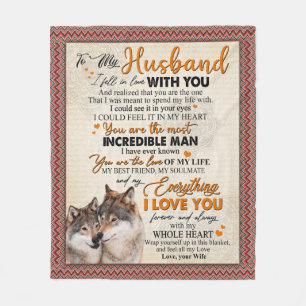 Husband Gift   Letter To My Husband From Wife Fleece Blanket