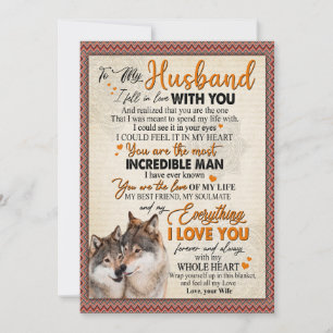 Husband Gift   Letter To My Husband From Wife Holiday Card