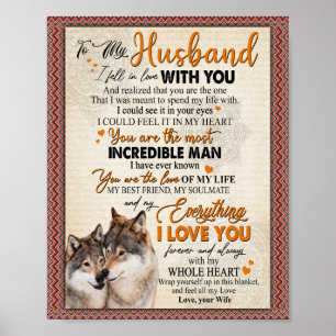 Husband Gift   Letter To My Husband From Wife Poster