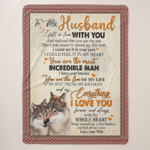 Husband Gift Letter To My Husband From Wife Sherpa Blanket