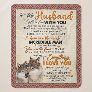 Husband Gift Letter To My Husband From Wife Sherpa Blanket