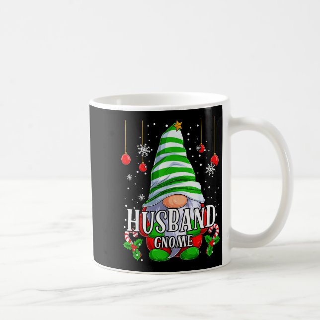 Husband Gnome Christmas Pajamas Matching Family Gr Coffee Mug (Right)