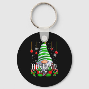 Husband Gnome Christmas Pajamas Matching Family Gr Key Ring