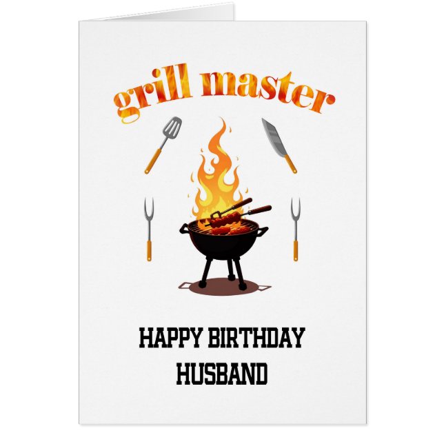 Husband Grill Master Birthday  (Front)