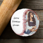 Husband Happy Birthday Photos Baseball<br><div class="desc">Celebrate the best husband ever who is a baseball fan on his birthday with this personalised "All Star Husband" baseball. Personalise with two photographs (crop with the subject in the middle before uploading for best result), and customise "Happy Birthday" with his age if desired. You can also add your name...</div>